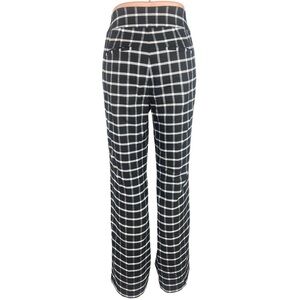 Ann Taylor Black and White Plaid Wide Leg Pants